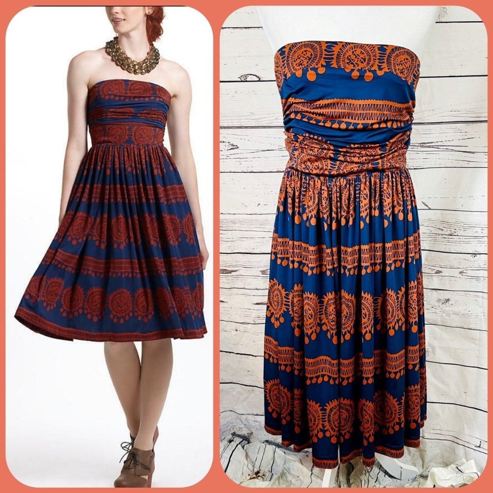 Savoy Anthropologie Oxidized Medallions Dress. XS - Picture 2 of 4